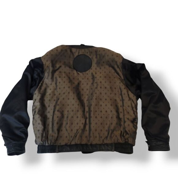 Vintage Hunting Horn Classics Leather Bomber Aviator Jacket In Black Size XL - Picture 11 of 16